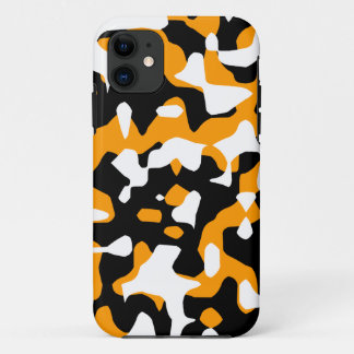 Coques Pour iPhone Corey Tiger 80s Néon Camouflage (Orange)