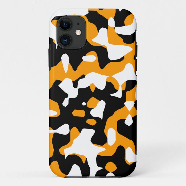 Coques Case-Mate iPhone Corey Tiger 80s Néon Camouflage (Orange) (Dos)