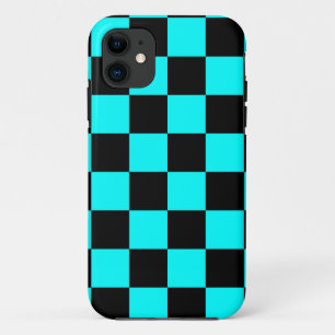 Coque Case-Mate Pour iPhone Corey Tiger 80s Néon Damier (Bleu sarcelle Aqua)