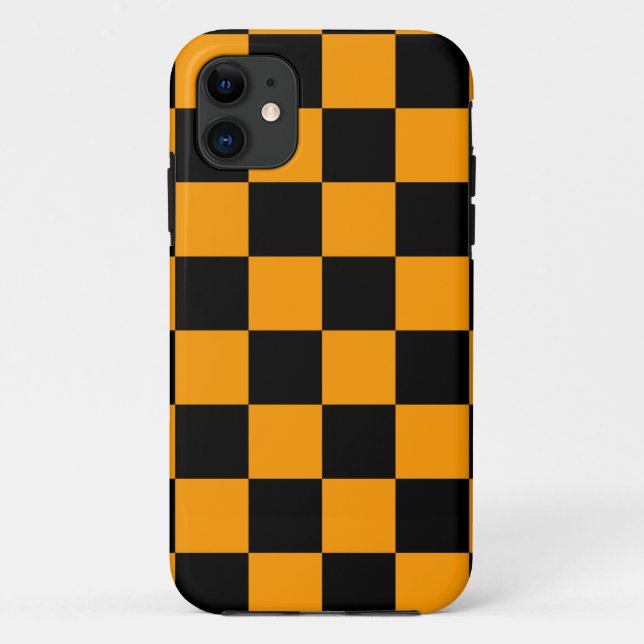 Coques Case-Mate iPhone Corey Tiger 80s Néon Damier (Orange) (Dos)