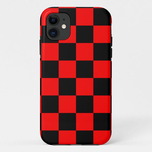 Coques Case-Mate iPhone Corey Tiger 80s Néon Damier (Rouge) (Dos)