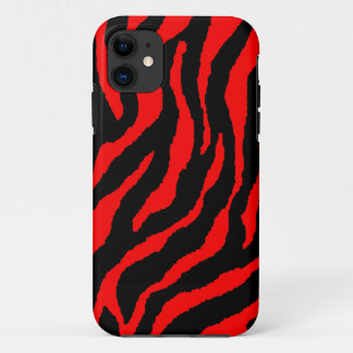 Coque Case-Mate Pour iPhone Corey Tiger 80s Néon Rayures de Tigre (Rouge)