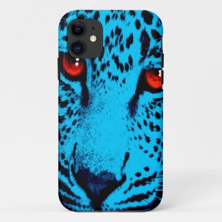 Etui iPhone Case-Mate Corey Tiger 80s Néon Visage Léopard (Bleu Sarcelle