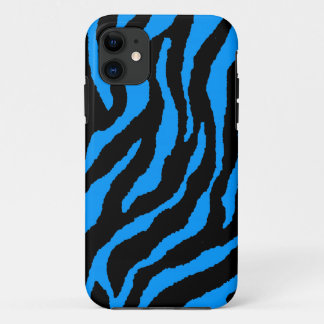 Coque Case-Mate Pour iPhone Corey Tiger Rayures Néon Tigre 80s (Bleu Sarcelle)