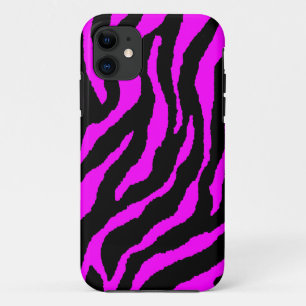 Case-Mate iPhone Case Corey Tiger Rayures Néon Tigre 80s (Rose Fuschia)