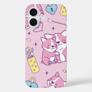 Coque Pour iPhone 16 Corgi Crush Heart Eyes & Happy Vibes