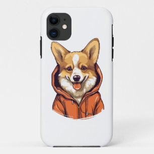 Case-Mate iPhone Case Corgi Drôle Portant un Sweat à Capuche