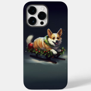 Coque Case-Mate iPhone Corgi neige de Noël hiver
