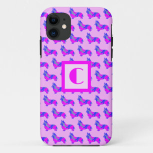 Case-Mate iPhone Case Corgi Welsh mignon Chien rose Silhouette Monogramm