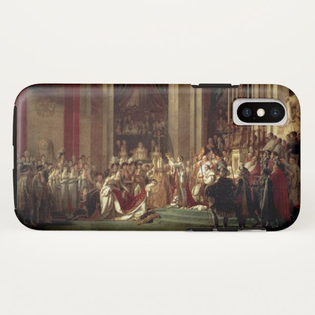 Coques Case-Mate iPhone Coronation de Napoléon par Jacques-Louis David (Dos (Horizontal))