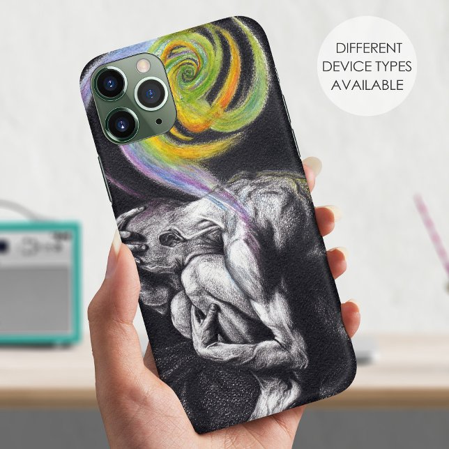 Coques Case-Mate iPhone Corps masculin âme colorée Dark Art du dessin surr (Créateur téléchargé)