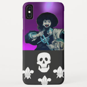 Coque Case-Mate iPhone CORSAIR NOIR, SKULL & FLEUR DE LIS Violet