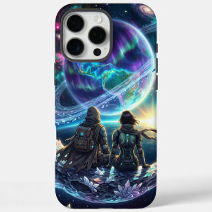 Coque iPhone 16 Pro Max Cosmic Lovers Galaxy Planet Fantasy Acrylic Print