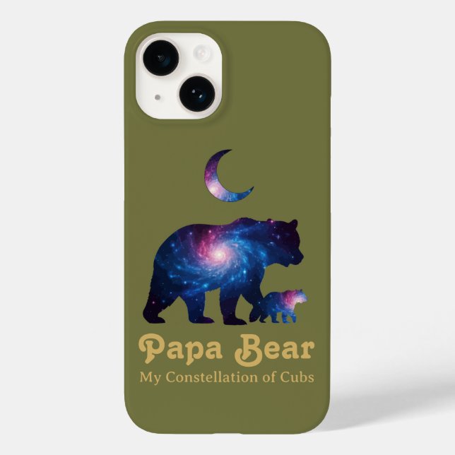 Coques Case-Mate iPhone Cosmic Papa Bear & Cub (Verso)