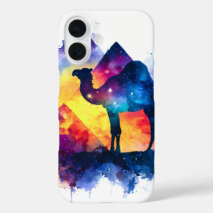 Coque Pour iPhone 16 Cosmic Starry Nuit Camel égyptien Paysage