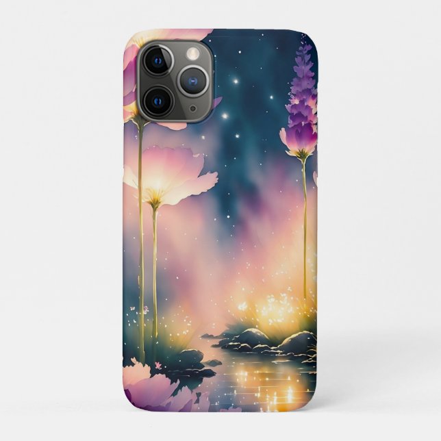 Coques Case-Mate iPhone Cosmos fleuris Art Work (Dos)