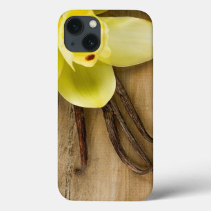 iPhone 13 Case Cosses et fleur de vanille au-dessus d'arrière -