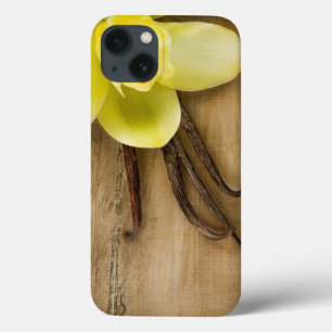 Etui iPhone 13 Cosses et fleur de vanille au-dessus d'arrière -