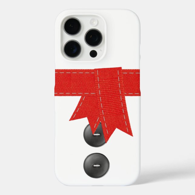 Coques Case-Mate iPhone Costume de bonhomme de neige à écharpe rouge pour  (Verso)