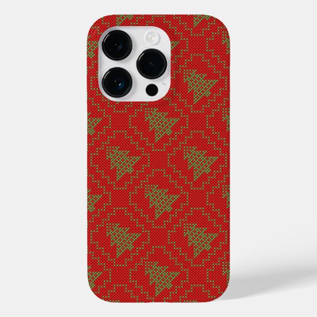 Coques Case-Mate iPhone Cosy sapin de Noël affreux pull à damiers motif (Verso)
