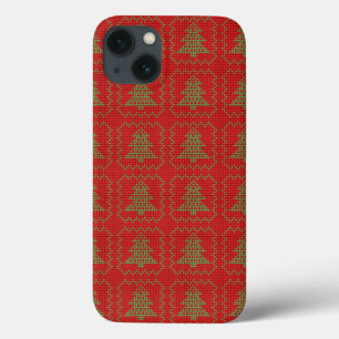 Case-Mate iPhone Case Cosy sapin de Noël affreux pull à damiers motif