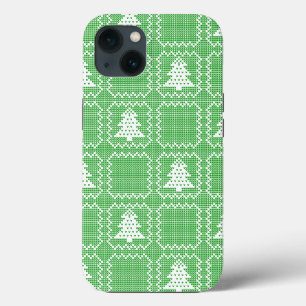 Case-Mate iPhone Case Cosy sapin de Noël affreux pull à damiers motif
