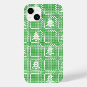 Coque Case-Mate iPhone Cosy sapin de Noël affreux pull à damiers motif