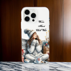 Coque iPhone 16 Pro Max Cosy Winter Girl "Chaleureux Coeur Vibes de Chill"