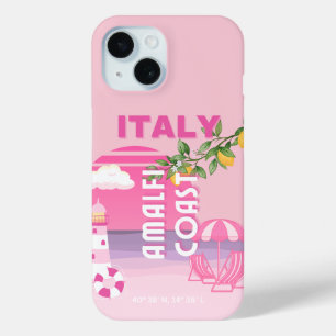 Coque Case-Mate iPhone Côte amalfitaine, Préppy Travel, Rose