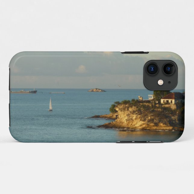 Coques Case-Mate iPhone Côte d'Antiguan Beau paysage marin de l'île (Dos (Horizontal))