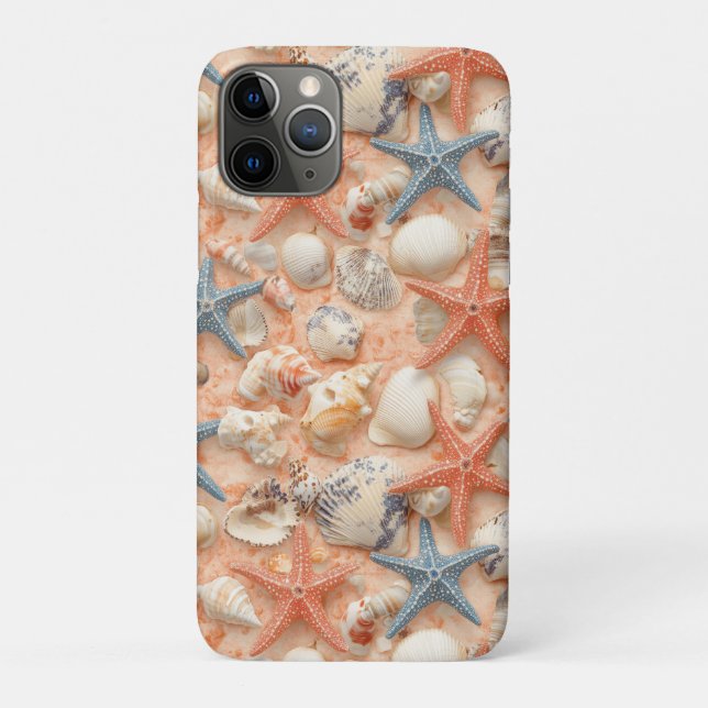 Coques Case-Mate iPhone Côtière rustique - Coquillages, Poissons étoilés,  (Dos)