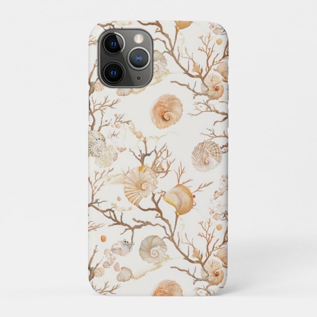 Coques Case-Mate iPhone Côtière rustique - Coquillages, Starfish, Reef (14 (Dos)