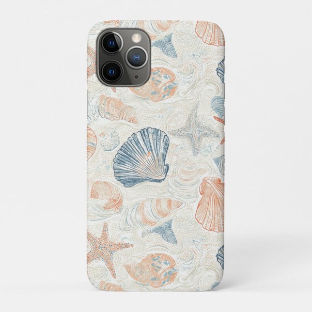 Coques Case-Mate iPhone Côtière rustique - Coquillages, Starfish, Reef (25 (Dos)