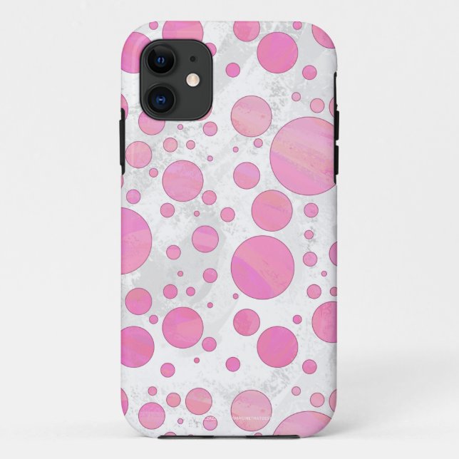 Coques Case-Mate iPhone Coton Bonbon Pink Polka Dot (Dos)