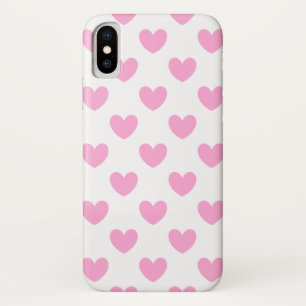 Coque Case-Mate Pour iPhone Coton Candy Pink coeurs sur blanc