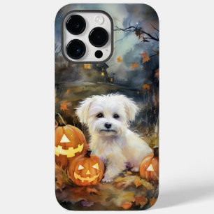 Coque Case-Mate iPhone Coton De Tulear Halloween Avec Peur Citrouille