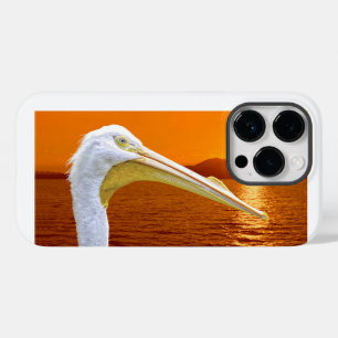 Coque Case-Mate iPhone Coucher de soleil américain de Pélican blanc à Cor