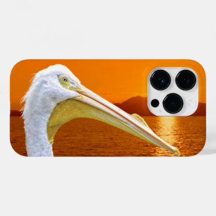 Coque Case-Mate iPhone Coucher de soleil américain de Pélican blanc à Cor