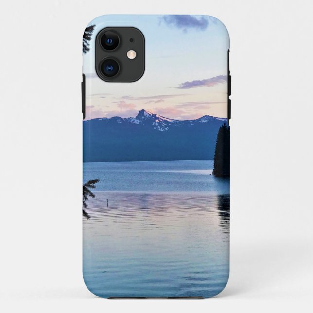 Coques Case-Mate iPhone Coucher de soleil au lac Crescent, Oregon (Dos)