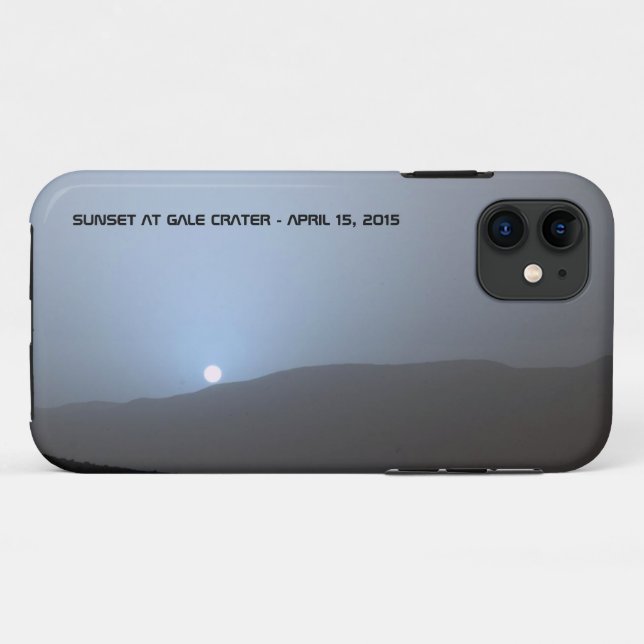 Coques Case-Mate iPhone Coucher de soleil bleu martien (Dos (Horizontal))