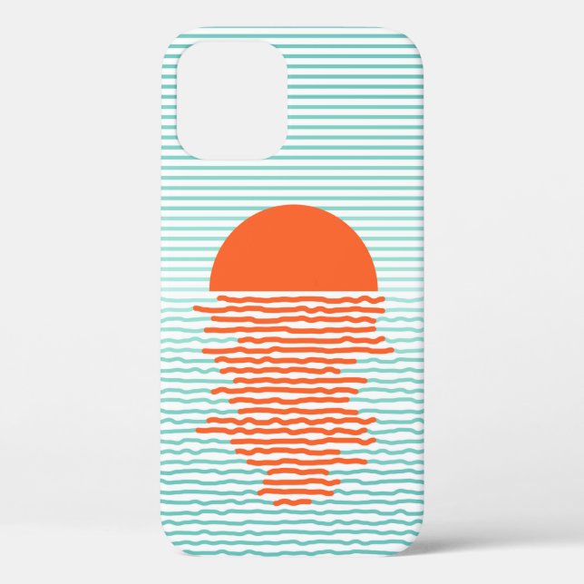 Coques Case-Mate iPhone Coucher de soleil dans l'océan - arrière - plan ra (Verso)