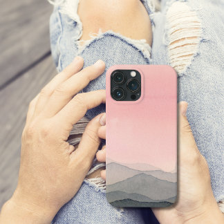 Case-Mate iPhone Case Coucher de soleil de la montagne Boho Watercolor