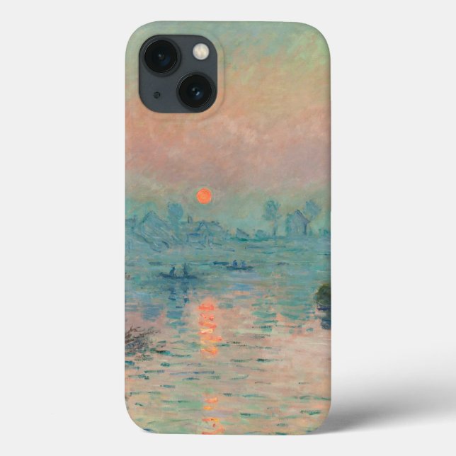 Coques Case-Mate iPhone Coucher de soleil de Monet sur la Seine Impression (Verso)