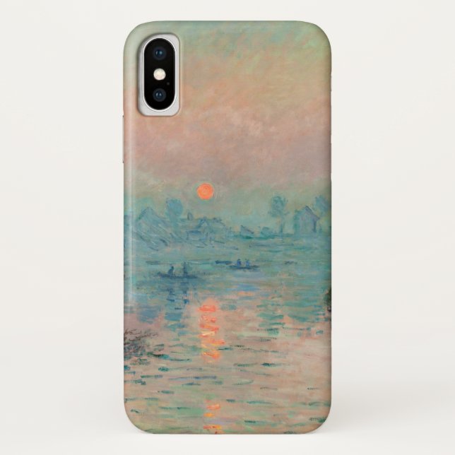 Coques Case-Mate iPhone Coucher de soleil de Monet sur la Seine Impression (Dos)