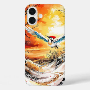Coque Pour iPhone 16 Plus Coucher de soleil de pic forestier mignon Imaginai