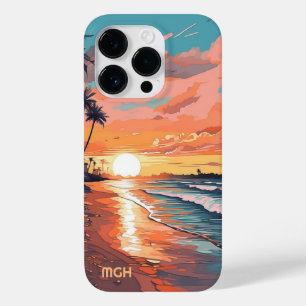 Coque Case-Mate iPhone Coucher de soleil de plage tropicale sur mesure