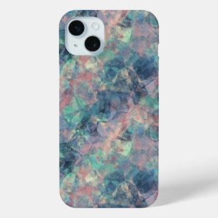 Coque iPhone 15 Mini Coucher de soleil dégraissé Texture bleue