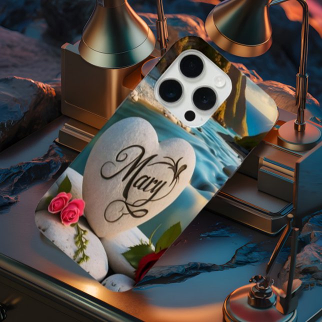 Coques Case-Mate iPhone Coucher de soleil en pierre du Coeur de Mary (Créateur téléchargé)