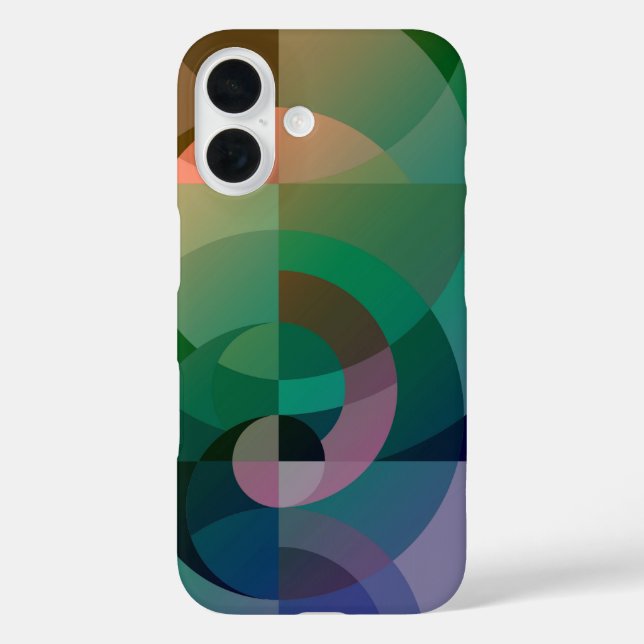 Coques Case-Mate iPhone Coucher de soleil géométrique Abstrait de la mer R (Verso)