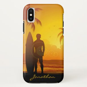 Case-Mate iPhone Case Coucher de soleil personnalisé Surfing Beach